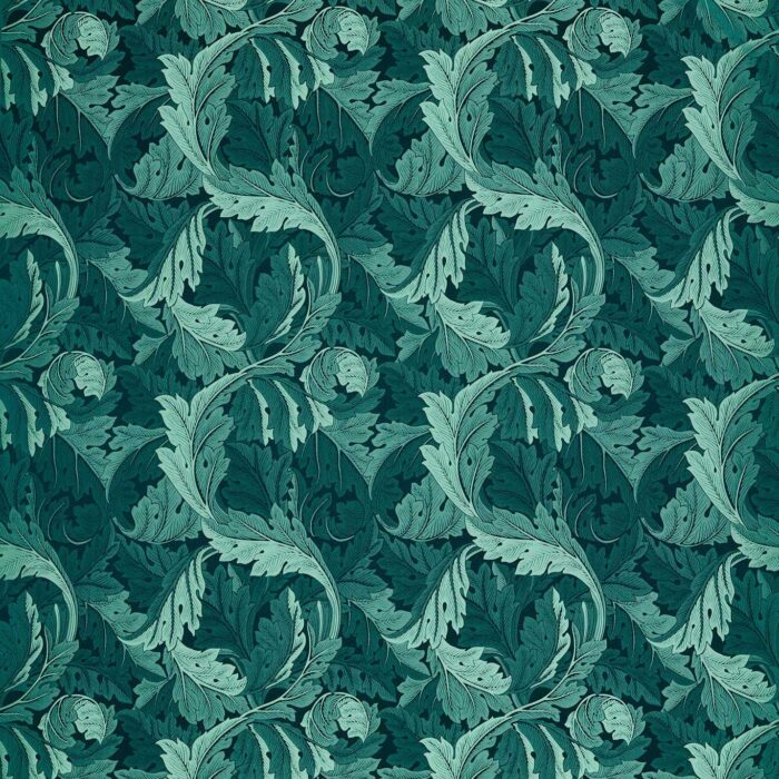 Acanthus Jacquard Fabric - Teal swatch