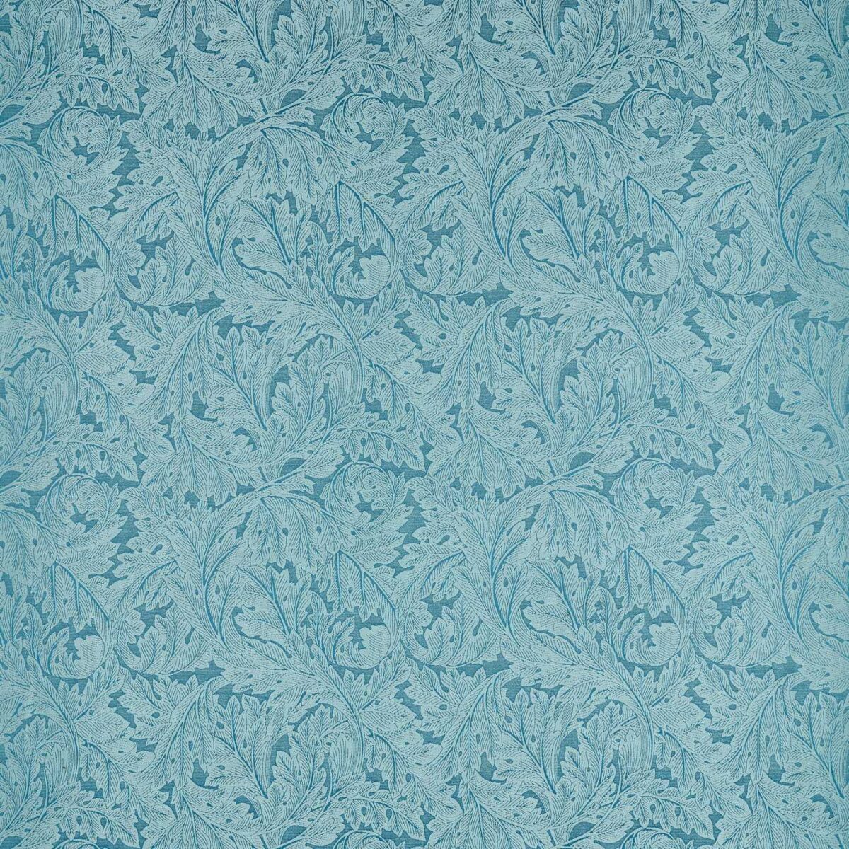 Acanthus Weave Fabric - Denim by blue botanical woven fabric from Clarke & Clarke