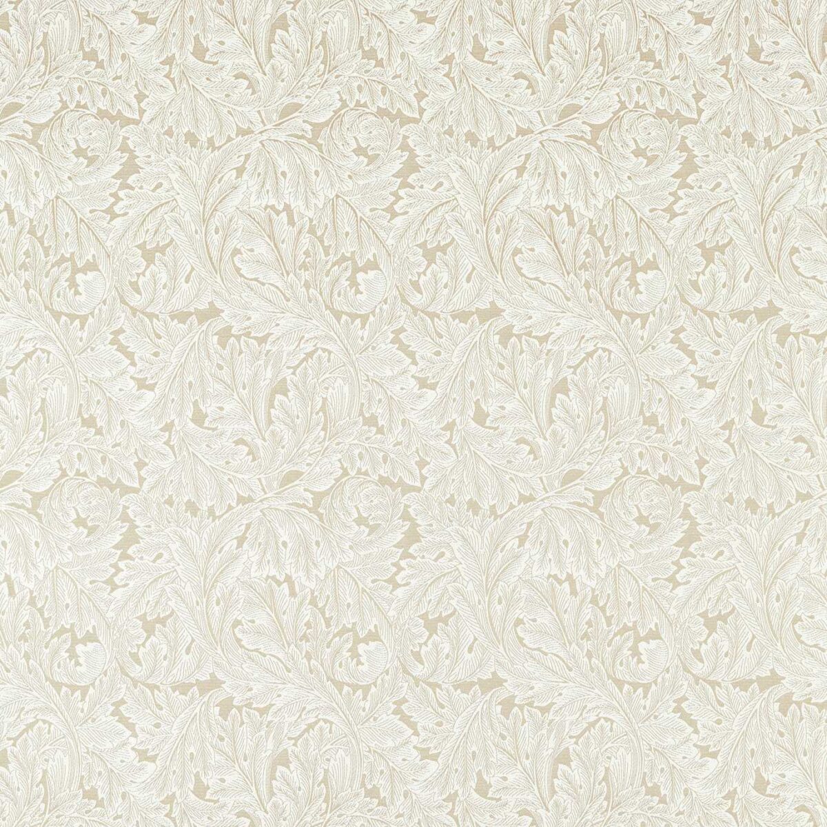 Acanthus Weave Fabric - Ivory by white botanical woven fabric from Clarke & Clarke