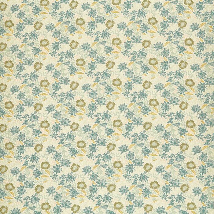 Mallow Jacquard Fabric - Mineral / Chartreuse swatch