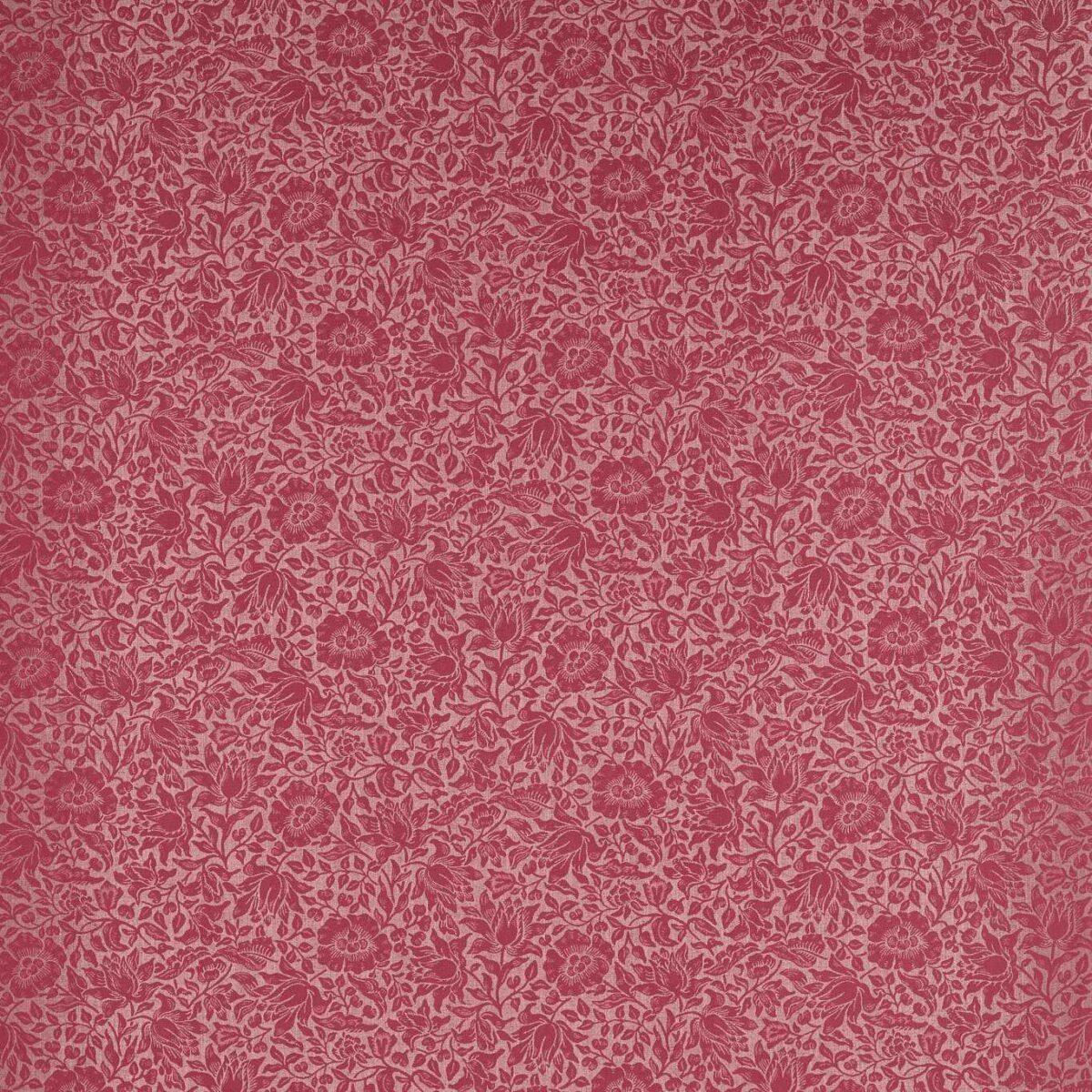 Mallow Weave Fabric - Plum by red botanical woven fabric from Clarke & Clarke