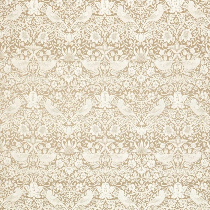 Strawberry Thief Jacquard Fabric - Linen swatch