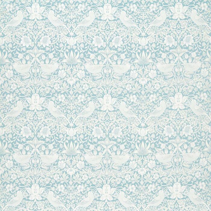 Strawberry Thief Jacquard Fabric - Mineral swatch