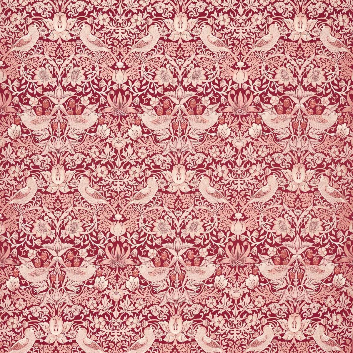 red animal jacquard fabric from Clarke & Clarke