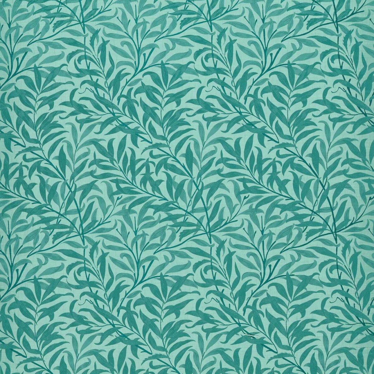 Willow Boughs Jacquard Fabric - Teal by blue botanical jacquard fabric from Clarke & Clarke