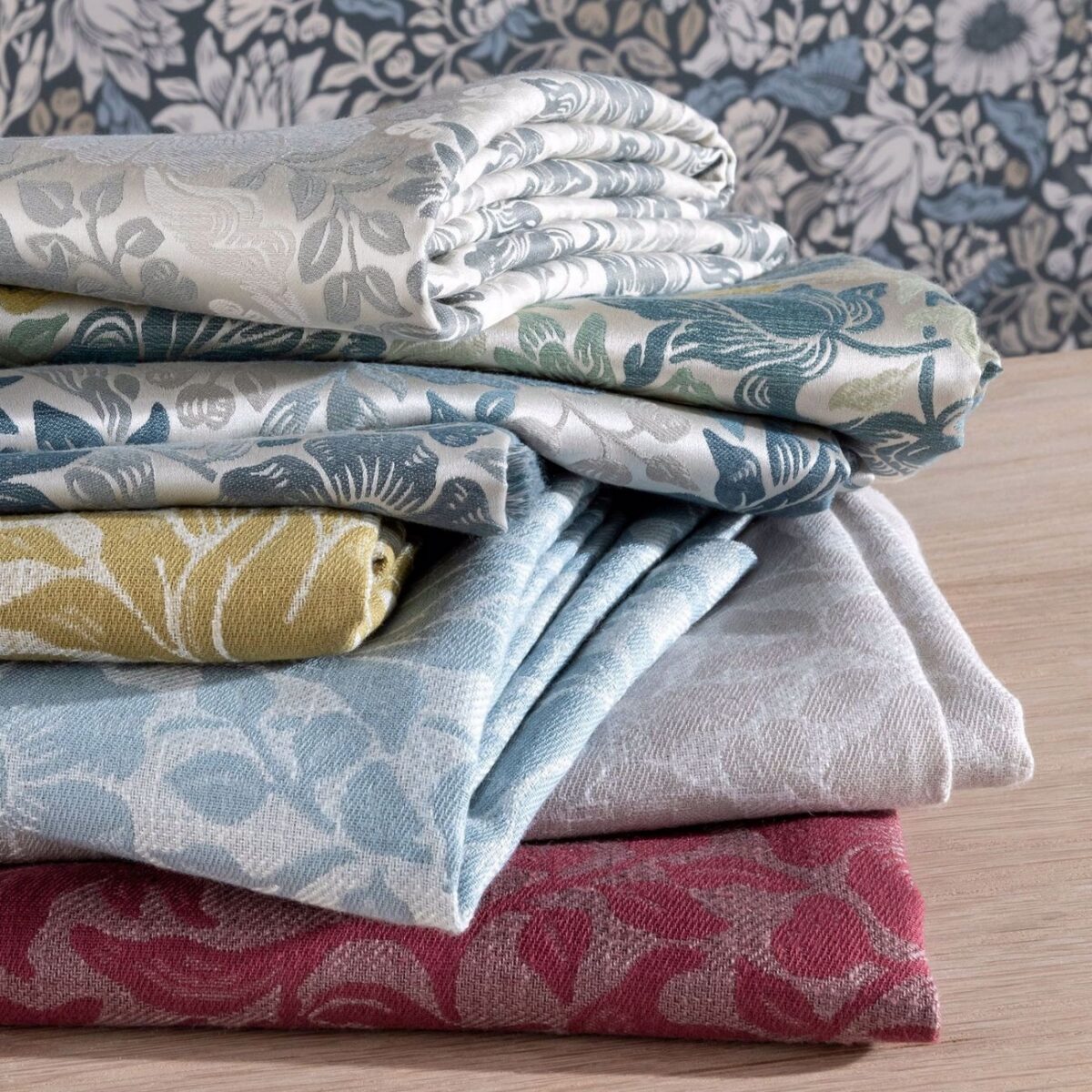Mallow Jacquard Fabric - Mineral / Chartreuse from