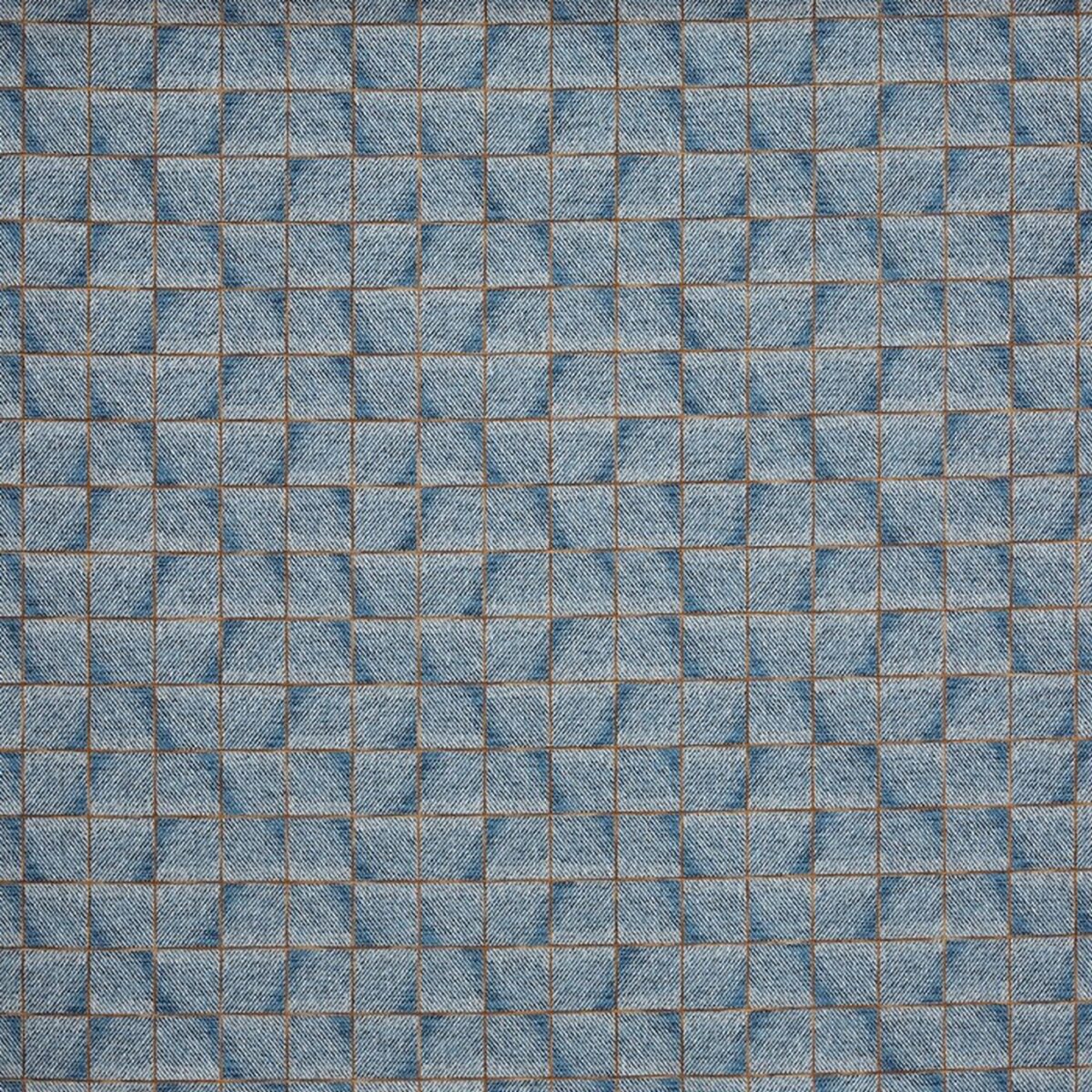 blue geometric woven fabric from Prestigious Textiles