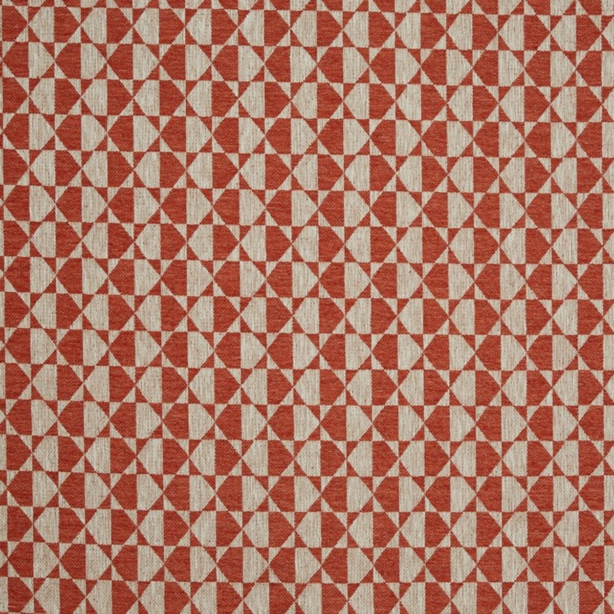 Pitchu Fabric - Sunset by orange geometric woven fabric from Prestigious Textiles