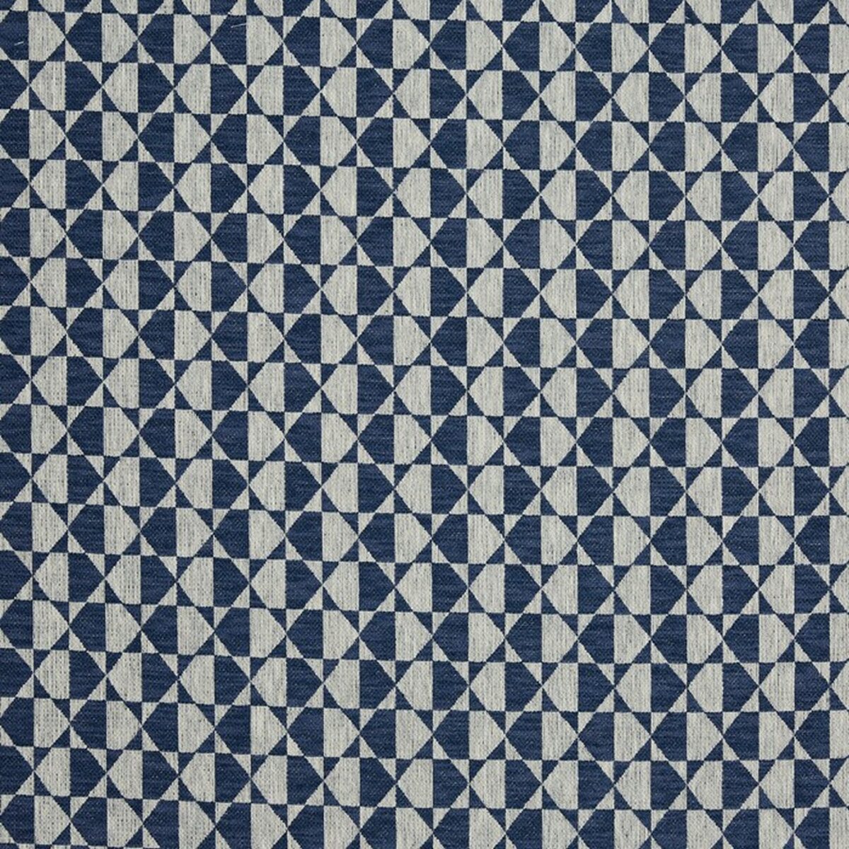 Pitchu Fabric - Sapphire by blue geometric woven fabric from Prestigious Textiles