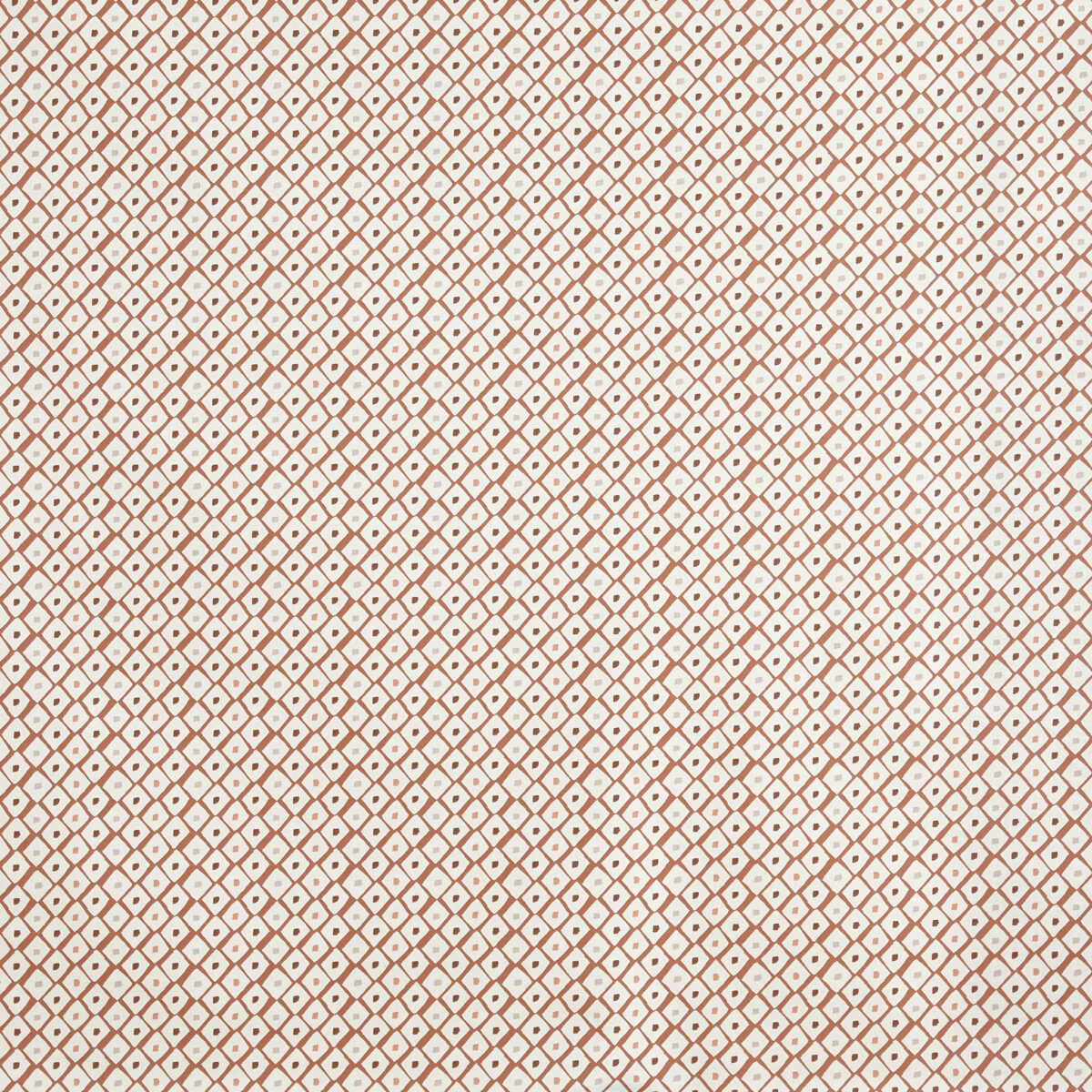 Mimi Fabric - Marmalade by orange geometric printed fabric from Prestigious Textiles
