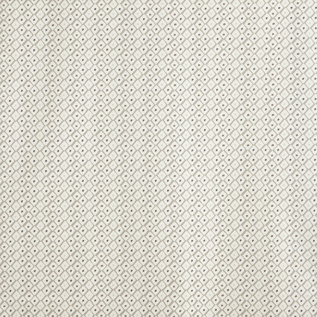 Mimi Fabric - Stone by neutral geometric printed fabric from Prestigious Textiles