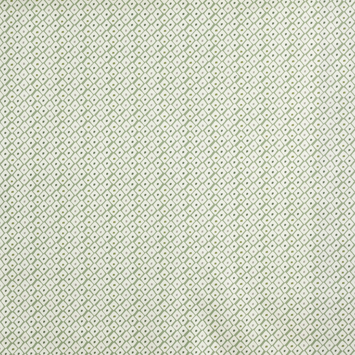 Mimi Fabric - Olive by green geometric printed fabric from Prestigious Textiles