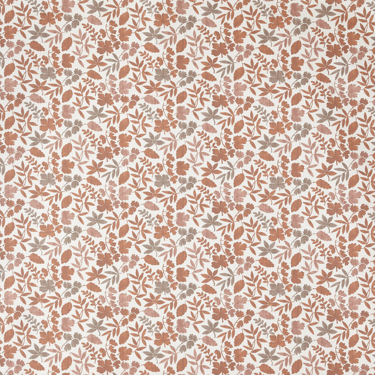 Riley Fabric - Marmalade by orange botanical printed fabric from Prestigious Textiles