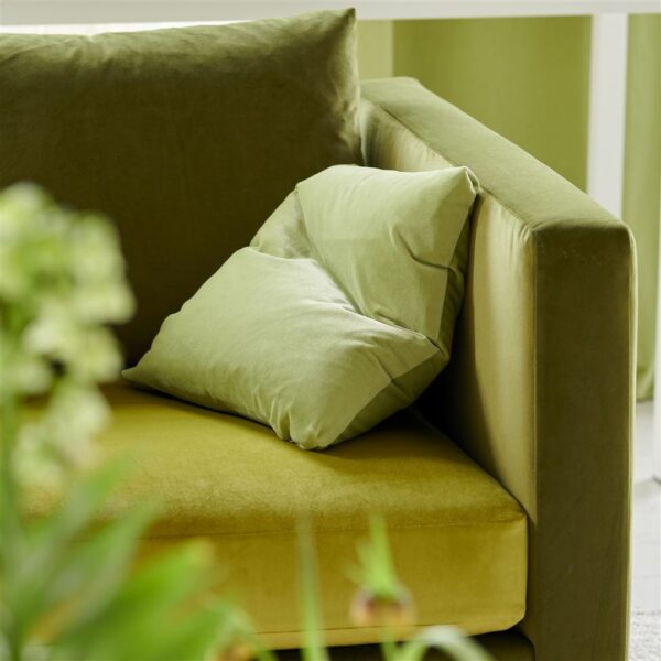 Velluto Stretto Fabric - Antique Green by Velluto Stretto Fabric - Antique Green from