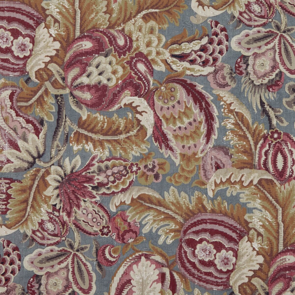 multicolour botanical cotton fabric from Warwick