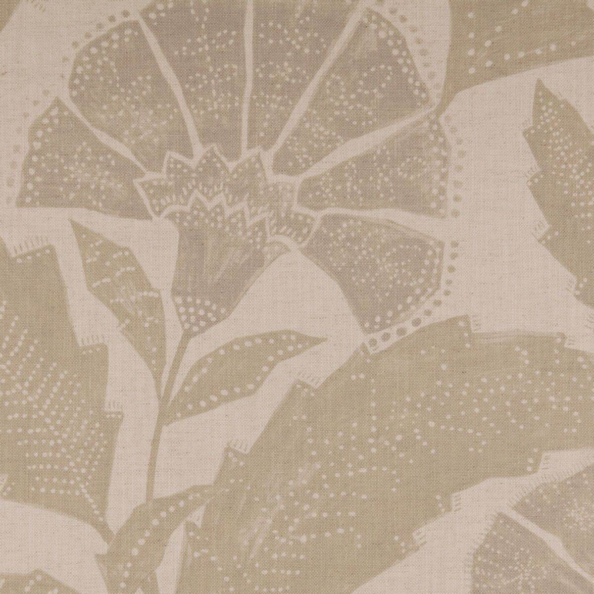 Eden Fabric - Sandstone by neutral botanical printed fabric from Warwick