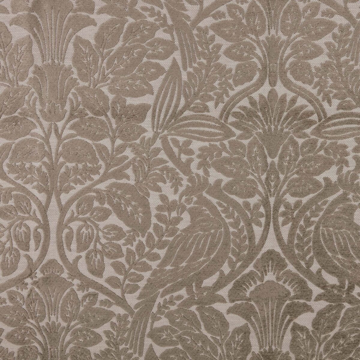 Marvic Fabric - Taupe by neutral botanical woven fabric from Warwick