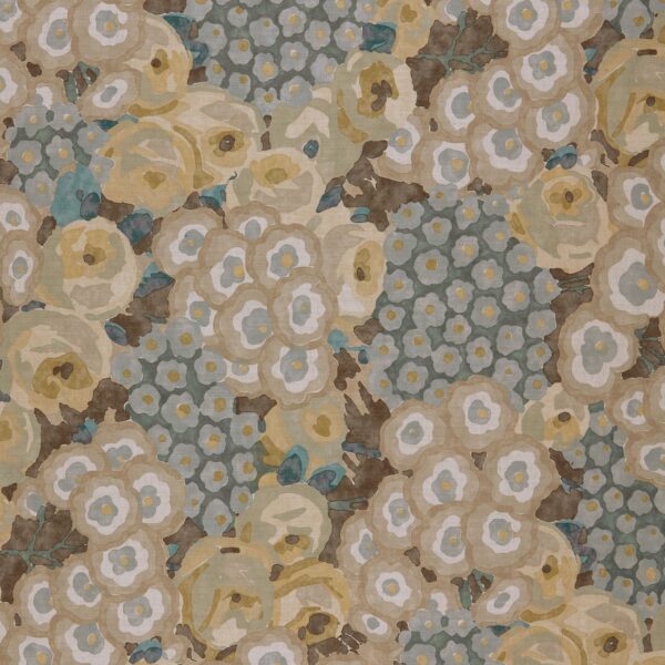 neutral botanical cotton fabric from Warwick