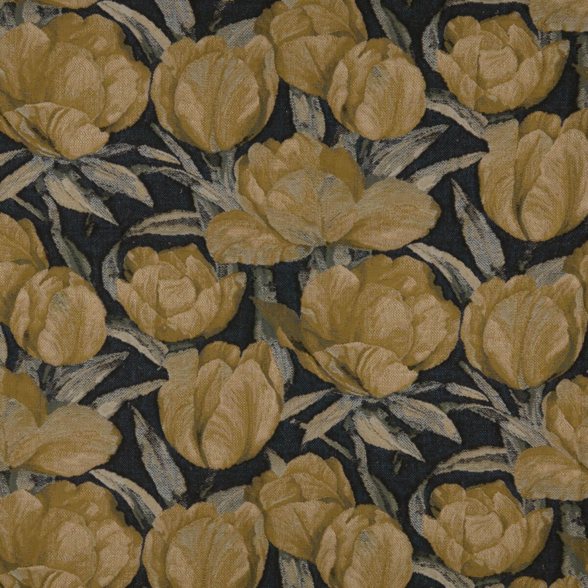 yellow botanical cotton fabric from Warwick