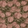 pink botanical cotton fabric from Warwick