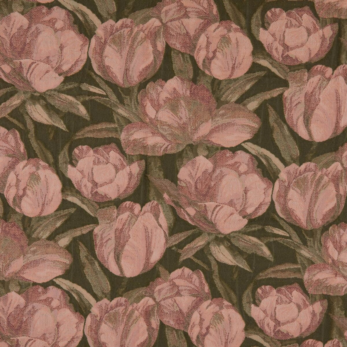 Tiffany Fabric - Rose by pink botanical cotton fabric from Warwick