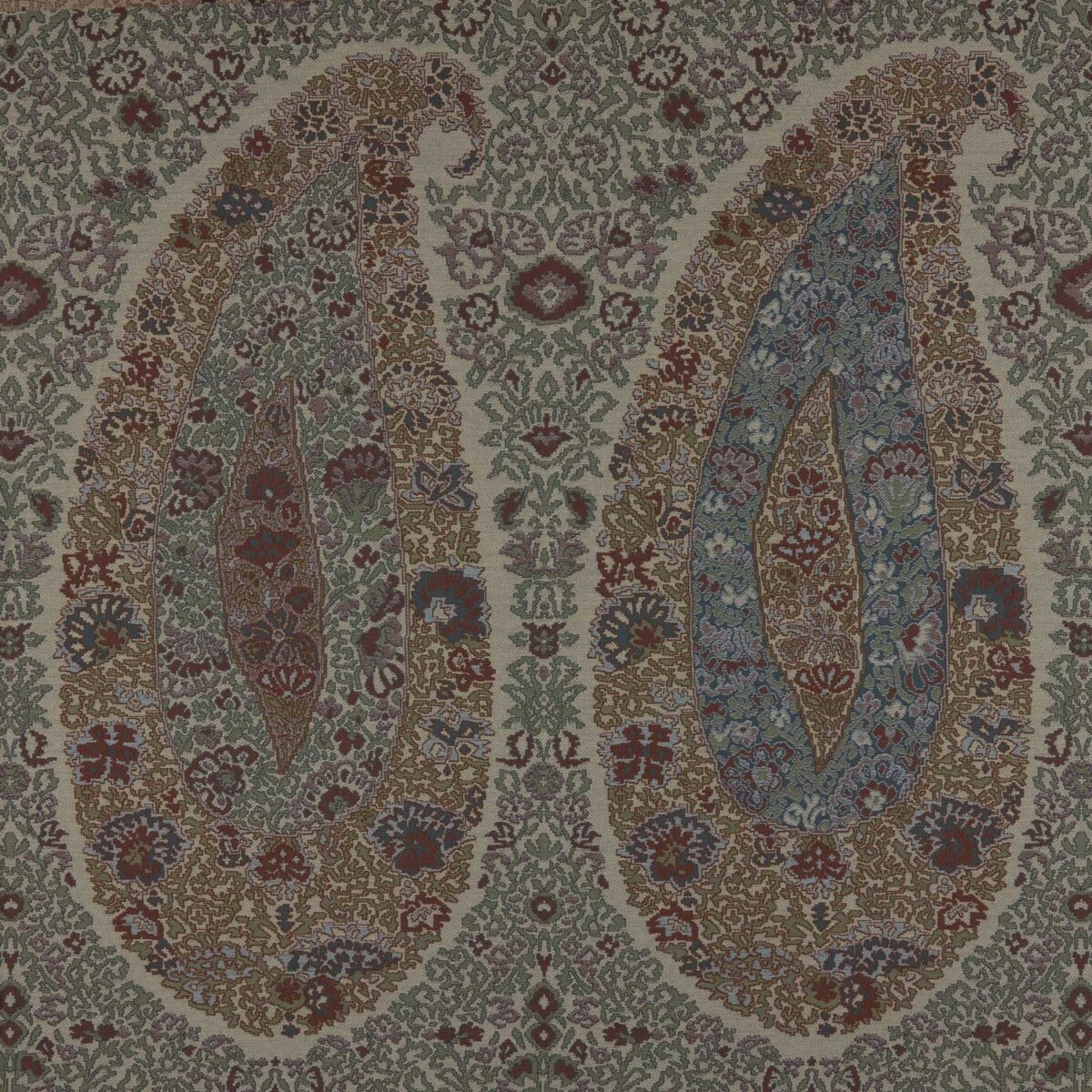 green traditional woven fabric from Warwick