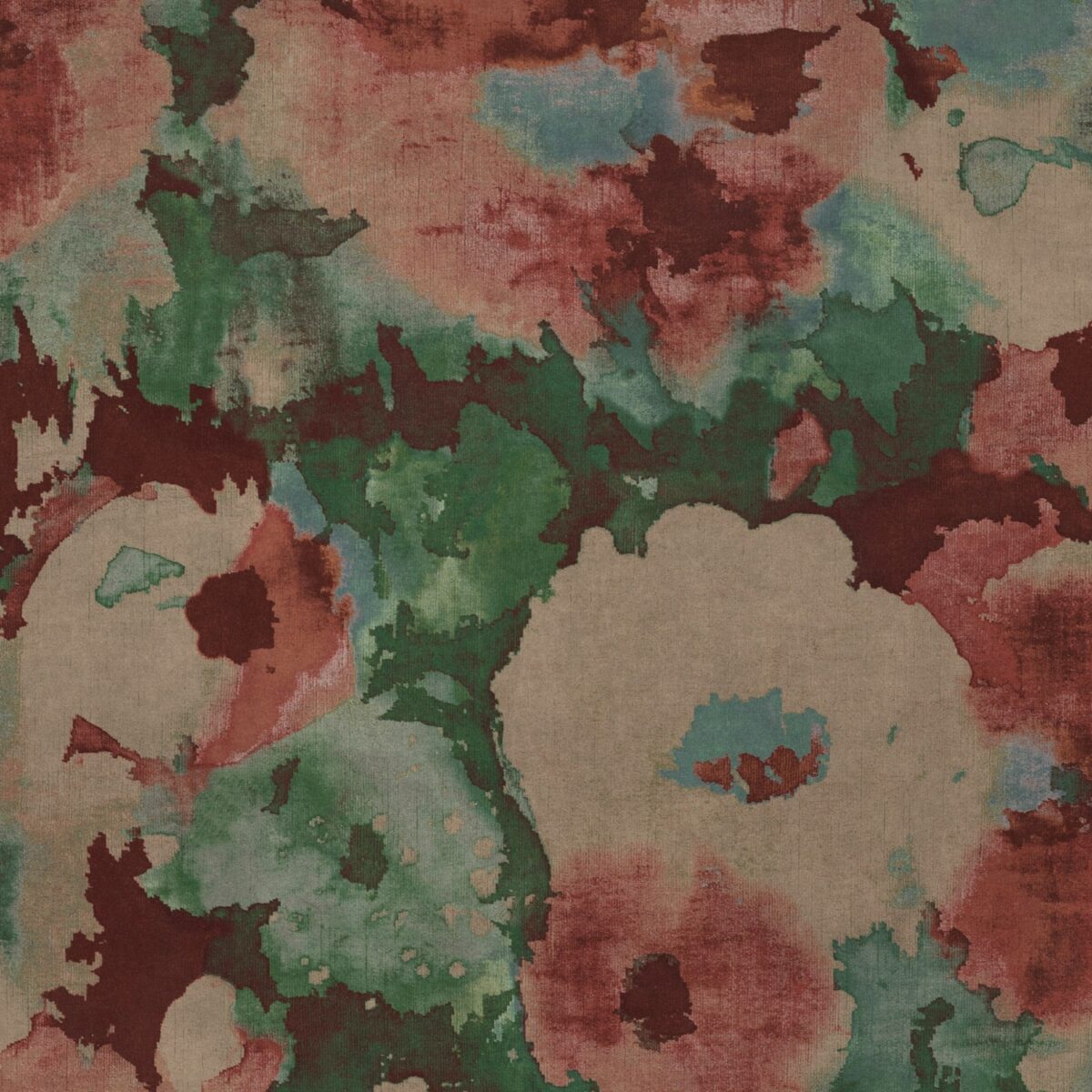Alchemy-PV Fabric - Paprika by multicolour botanical velvet-chenille fabric from Warwick