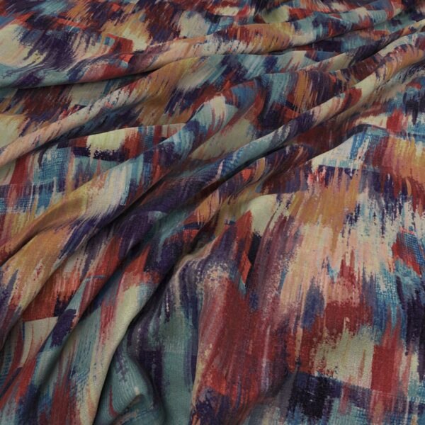 Arcadia Fabric - Carnival by multicolour misc velvet-chenille fabric from Warwick