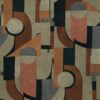 multicolour geometric velvet-chenille fabric from Warwick