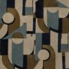 multicolour geometric velvet-chenille fabric from Warwick