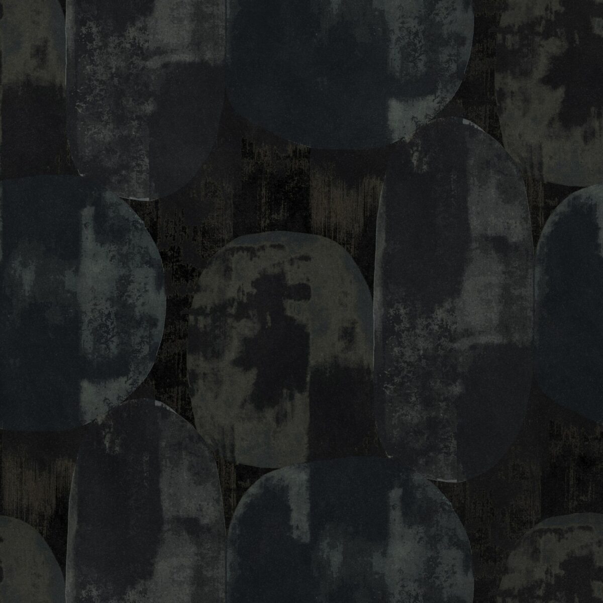 Nocular Fabric - Midnight by black-grey misc velvet-chenille fabric from Warwick