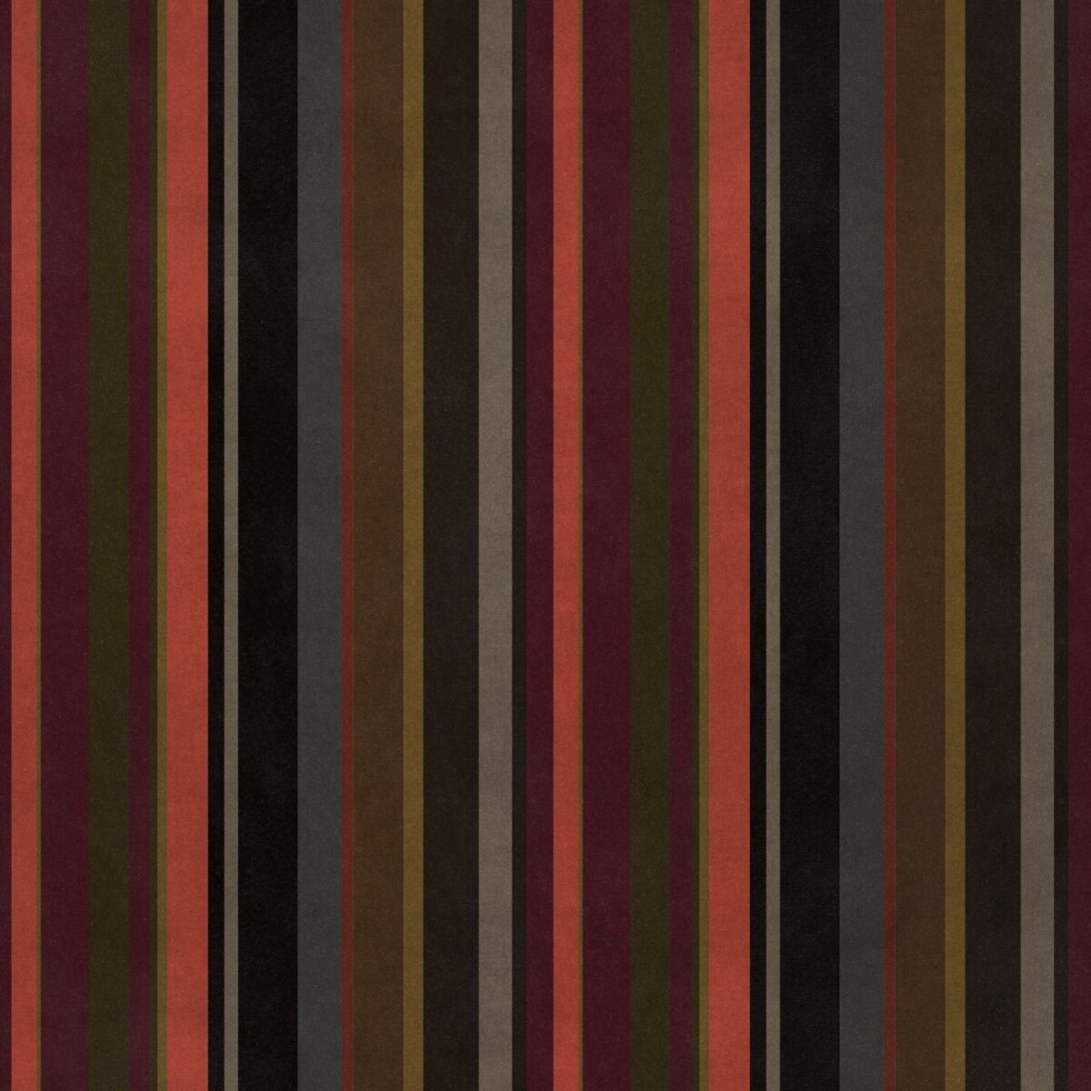 Smith Fabric - Document by multicolour striped velvet-chenille fabric from Warwick