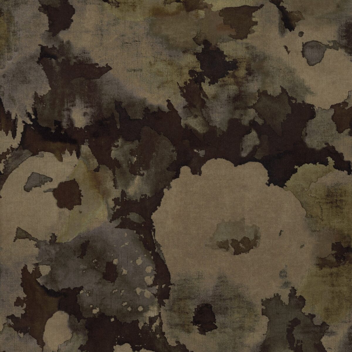 Alchemy-PV Fabric - Charcoal by black-grey botanical velvet-chenille fabric from Warwick