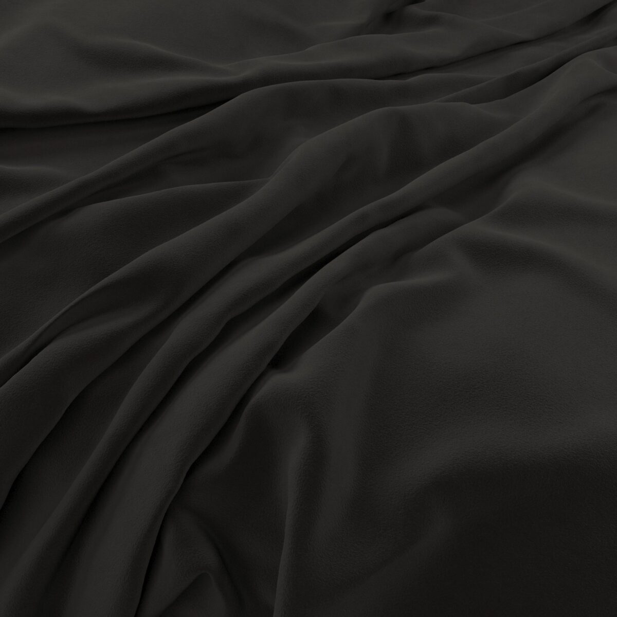 black-grey plain velvet-chenille fabric from Warwick