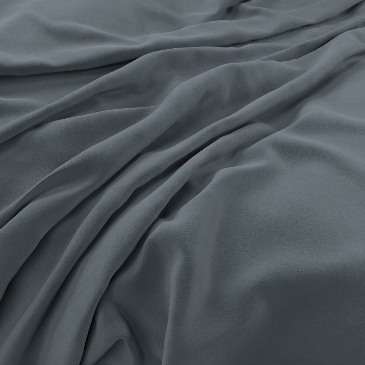 Eco-Velvet Fabric - Mistral by black-grey plain velvet-chenille fabric from Warwick