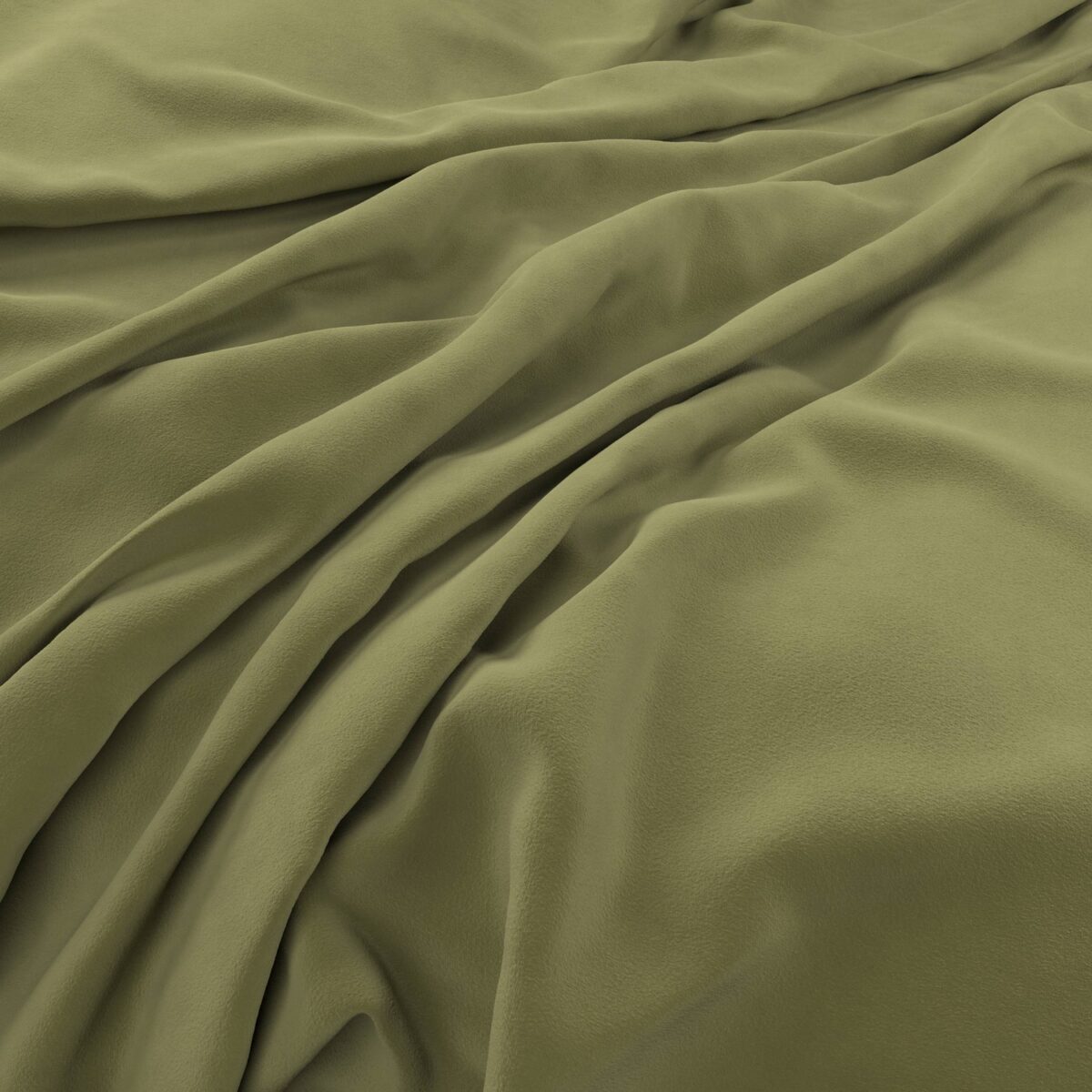 Eco-Velvet Fabric - Olive by green plain velvet-chenille fabric from Warwick