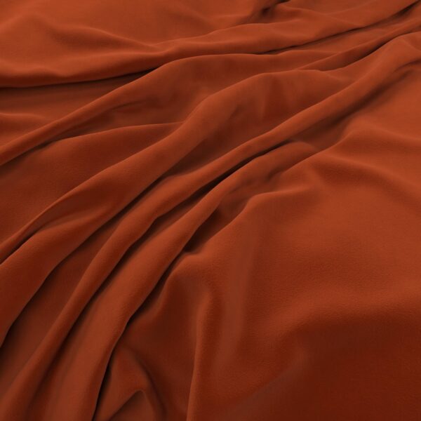 Eco-Velvet Fabric - Paprika by orange plain velvet-chenille fabric from Warwick