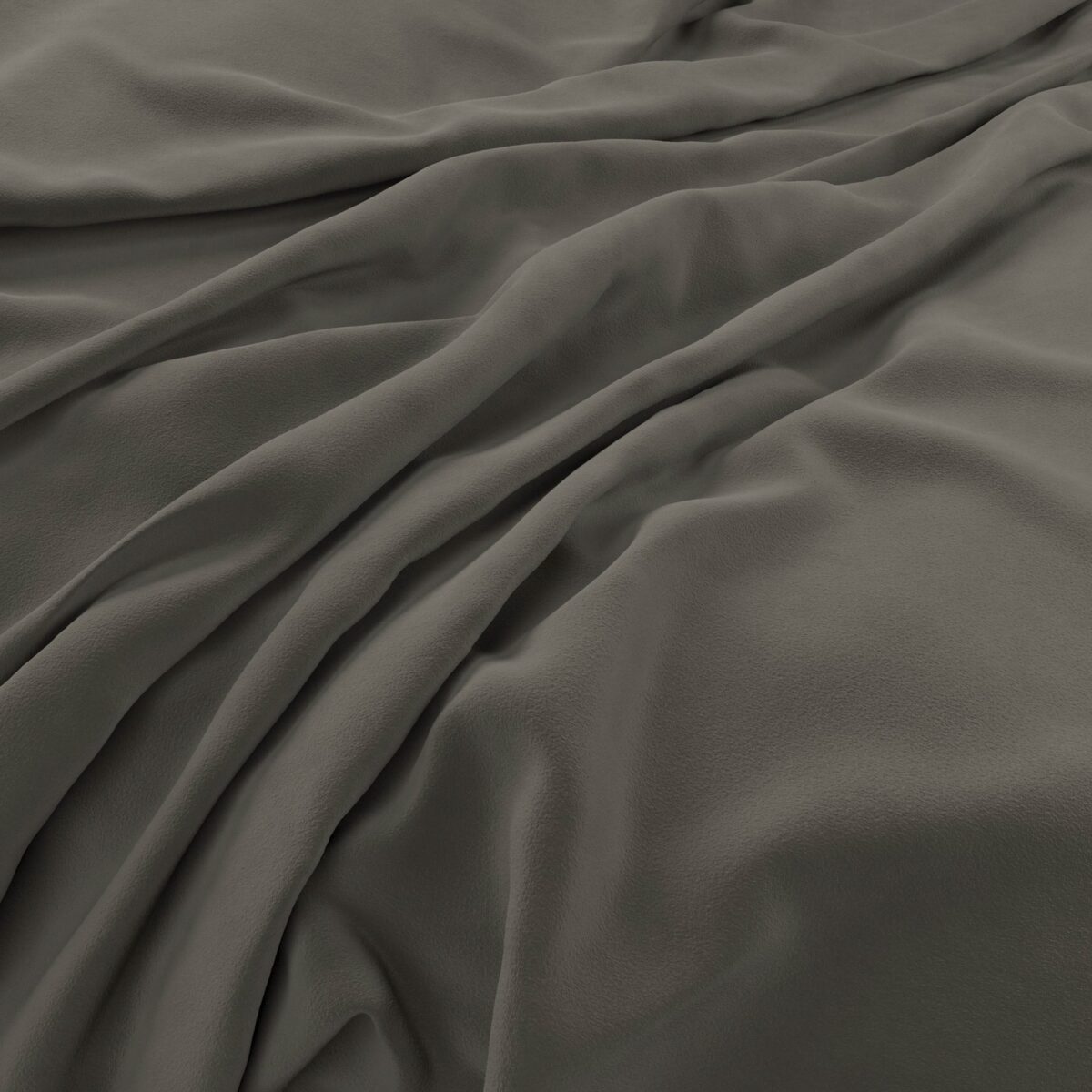 black-grey plain velvet-chenille fabric from Warwick