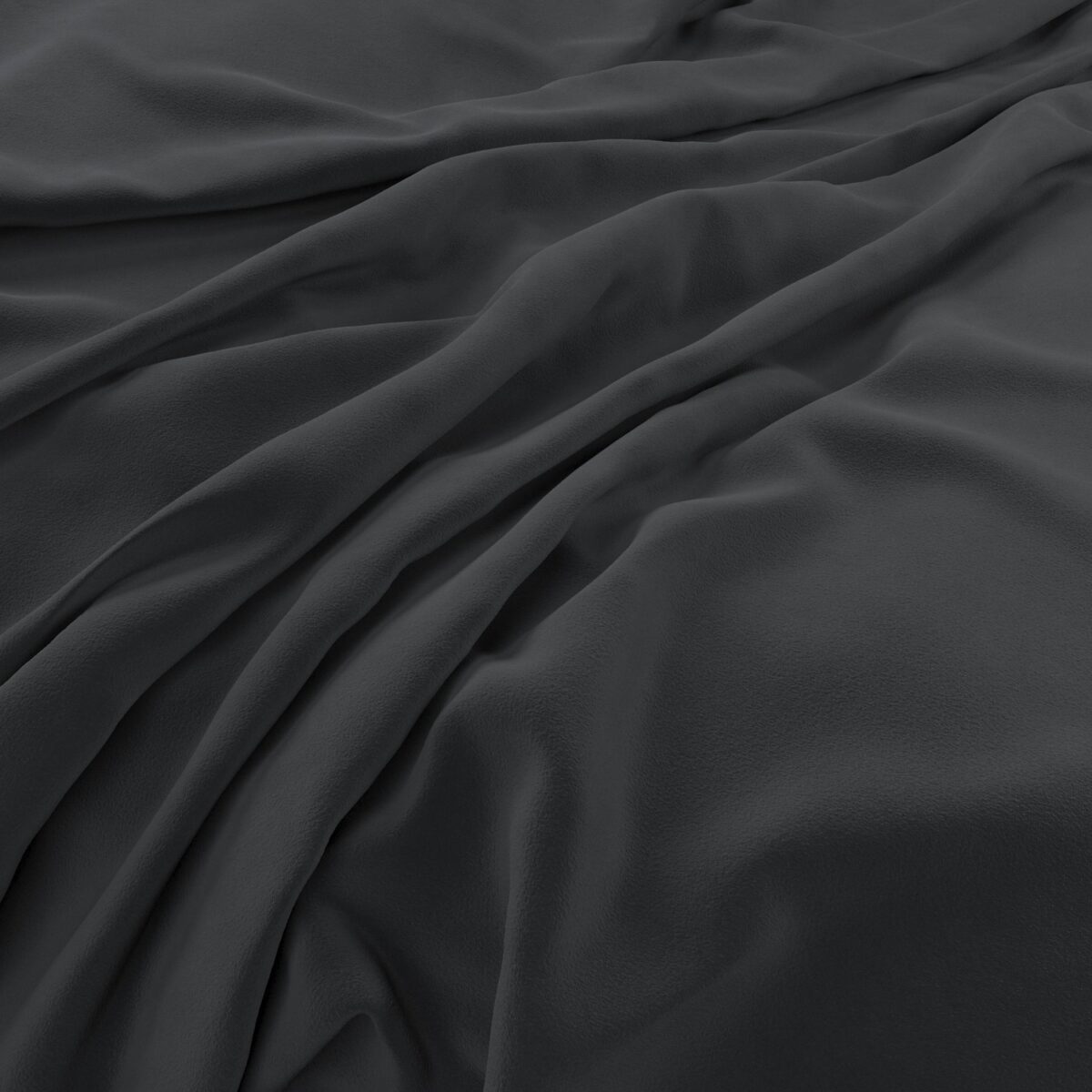 black-grey plain velvet-chenille fabric from Warwick