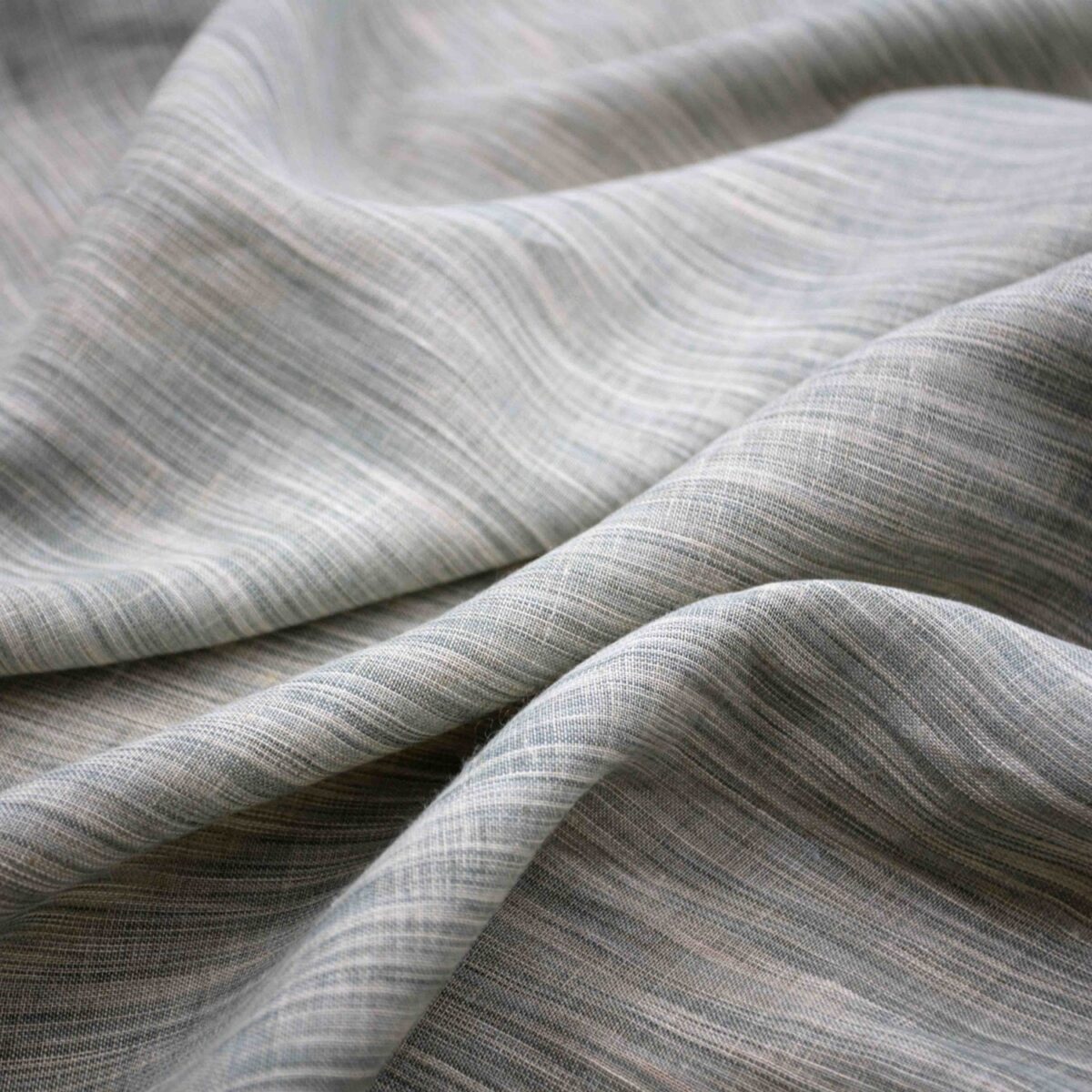 Anara Fabric - Eau De Nil by blue plain linen fabric from Warwick