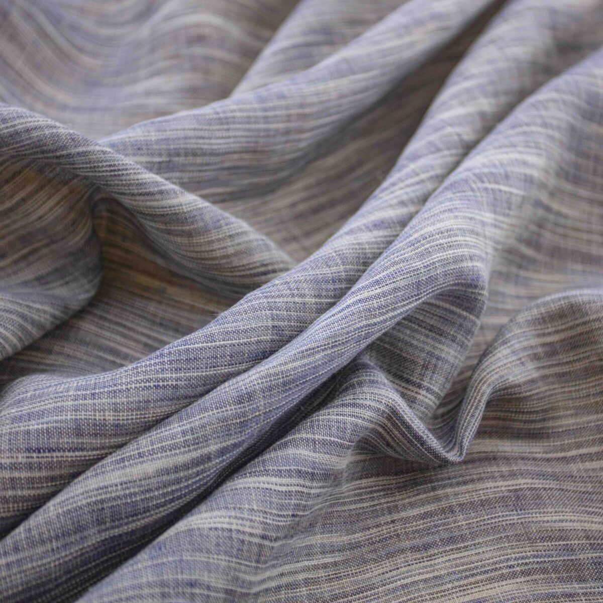 blue plain linen fabric from Warwick