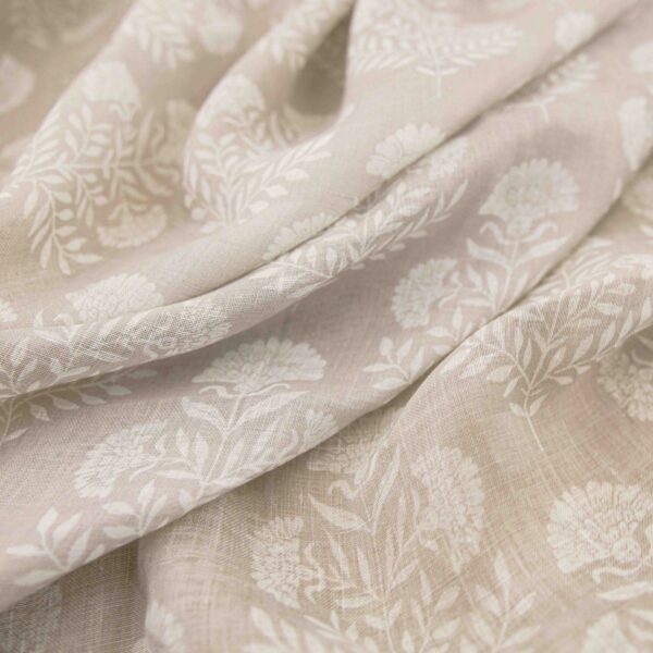 Cecily Fabric - Linen by neutral botanical linen fabric from Warwick