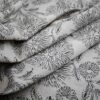 black-grey botanical printed fabric from Warwick