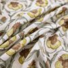 yellow botanical printed fabric from Warwick