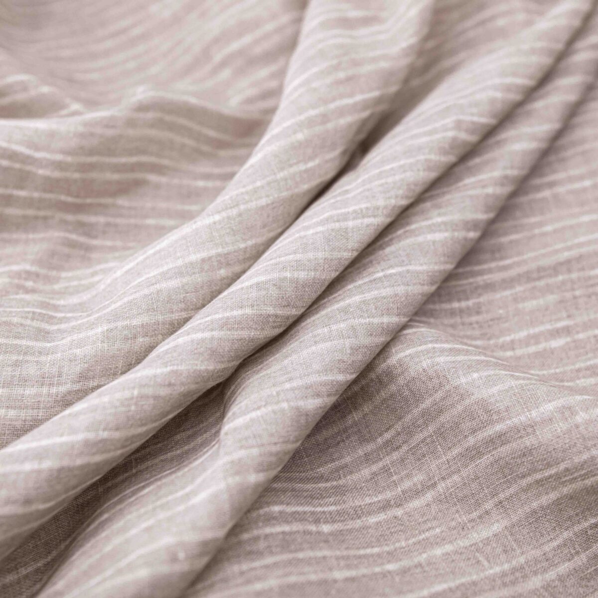 Malacca Fabric - Linen by neutral striped linen fabric from Warwick