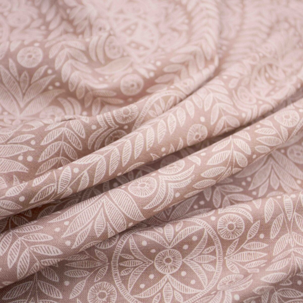 pink botanical printed fabric from Warwick