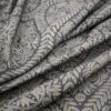 black-grey botanical printed fabric from Warwick