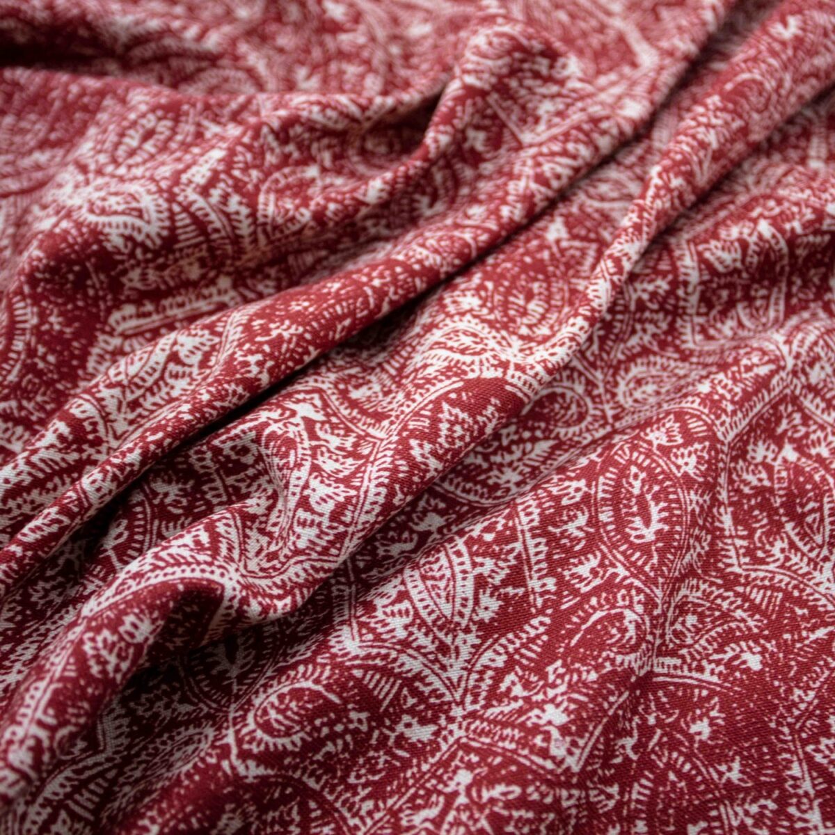 red botanical printed fabric from Warwick