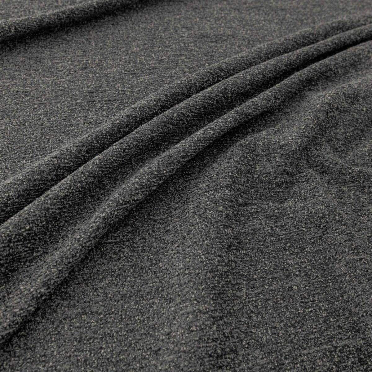 Arran Fabric - Graphite by black-grey plain woven fabric from Warwick
