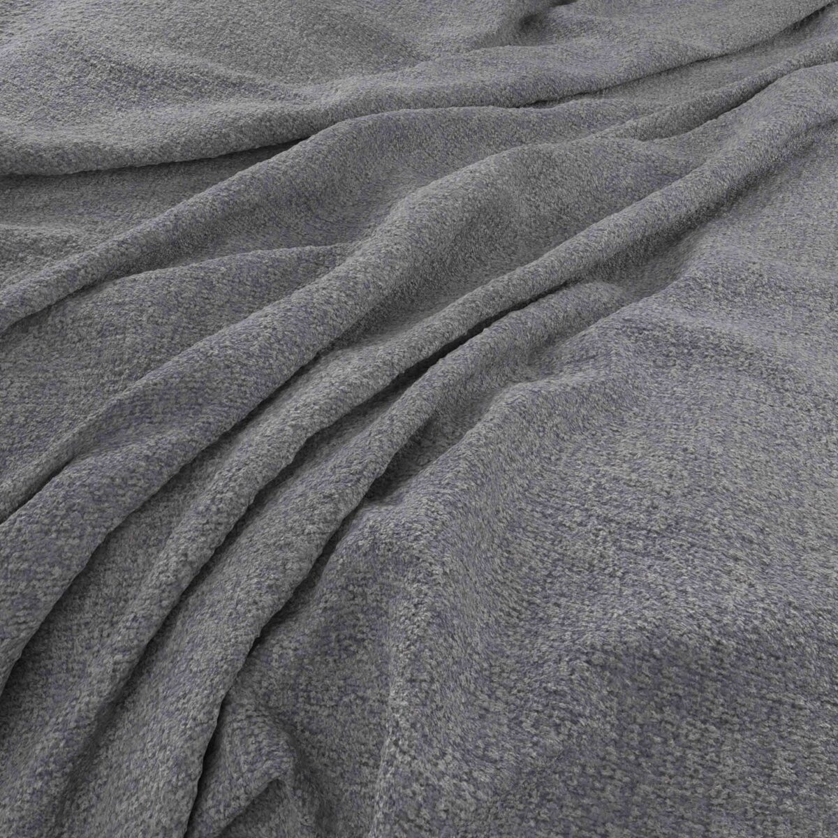Brecon Fabric - Atlantic by black-grey plain woven fabric from Warwick